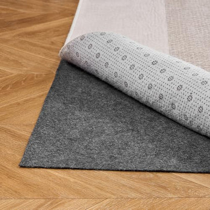 VEVOR Rug Pad 5 x 7 ft, Non-Slip Carpet Area Pad 0.12inch Rug Mat Padding with Dual Surface Felt Cushion & Rubber Gripper, Hardwood Floor Protection for All Floors, Finishes, Keeps Carpets in Place - size: 7' x 5' (Rectangular)