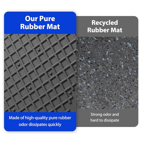 Exercise Equipment Mat 5.11x5.11x0.55in 6pcs, Heavy Duty Thick Steel Embedded Rubber Mat, Anti Slip/Noise Reduction/Vibration Resistance, Treadmills Equipment Pads, Used for Carpets, Wooden Floors - size: 5.11''x5.11''-6pcs