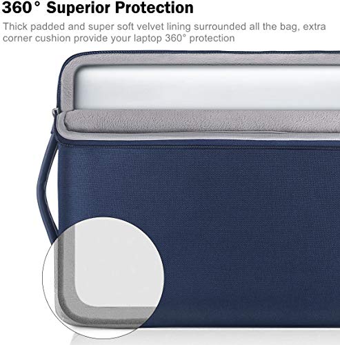Voova Laptop Sleeve Case 15.6 16 Inch with Handle, 360° Protective Waterproof Slim Computer Bag Cover Compatible with MacBook Pro M2/M3/M4 16, HP Acer Lenovo Yoga ThinkPad Asus Laptop, Blue - color: Blue, size: 15.6-16 Inch