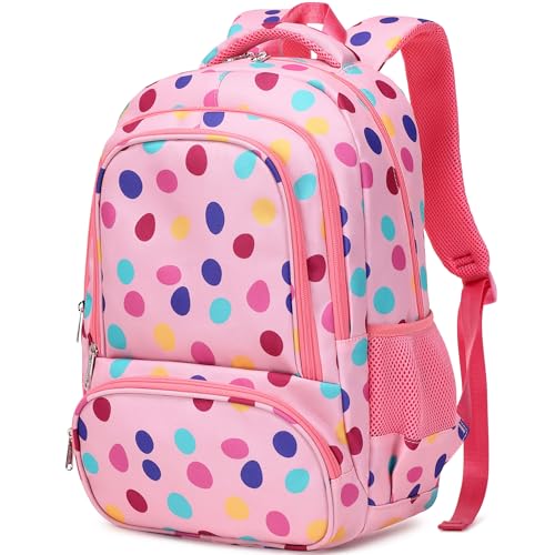 abshoo Lightweight Kids Backpack For School Girls Elementary Kindergarten Bookbag School Bags (Colourful Polka Dots) - color: Colourful Polka Dots