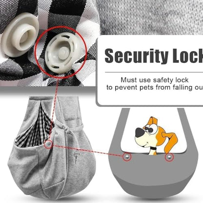 Tomkas Small Dog Sling Carrier - Cat Sling Carrier - Classic Pocket & Classic Strap - for 3-10 lbs Pets(Grey) - color: Grey