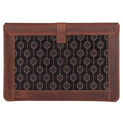 Londo Leather Sleeve Compatible with MacBook Pro 16 & MacBook Pro 15 Inch (M5, M4, M3, M2, M1, Pro, Max), Premium Top Grain Leather Laptop Bag, 2020 to 2026 Models - color: Cinnamon, size: 15-16 inches