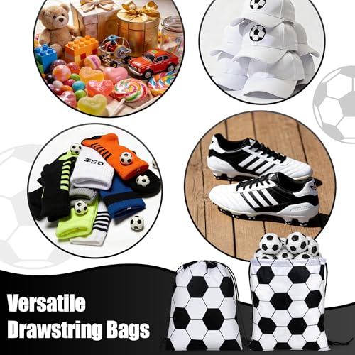 15 Pcs Soccer Drawstring Bags Backpack Birthday Party Goodie Favor Bags Gift Bag for Gym Sports Storage Travel - style: Soccer