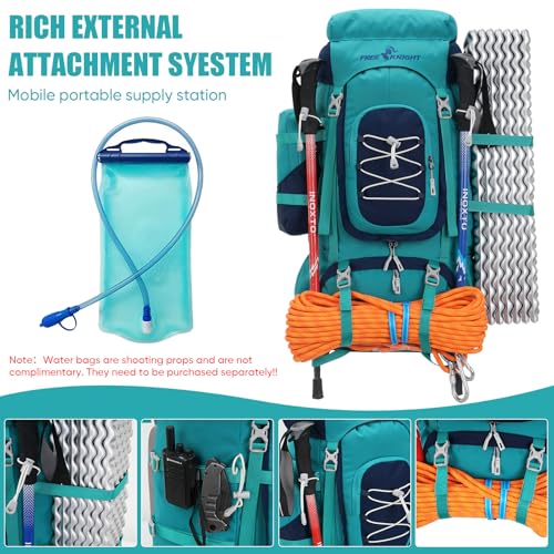 Bseash 70L (65+5) Waterproof Hiking Camping Backpack with Rain Cover, Outdoor Sport Travel Daypack for Climbing Touring (Navy Blue) - color: Navy Blue