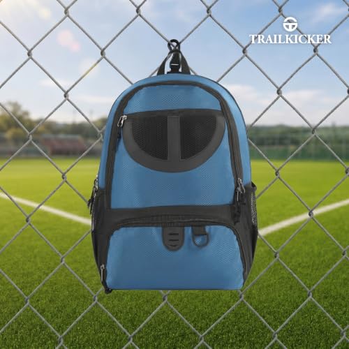 Basketball Bag Backpack for Men Women with Ball & Shoes Compartment 30L Capacity Lightweight Breathable Boys Girls Soccer Ball Bag Backpack Fit Volleyball Football Sports Travel School Gym - color: TK8Blue