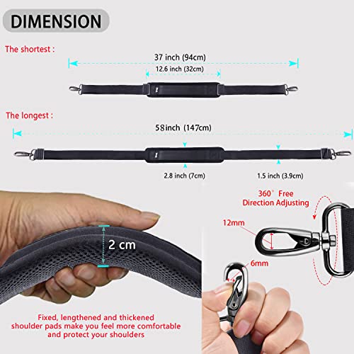 ZINZ Shoulder Strap 58" with Thick Fixed Pad - color: Dark Gray