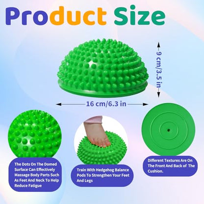 Wobble Cushion Set for Sensory Kids and Balance Training - Disc Plus 4 Pods, Board With Pump, Inflatable Stepping Pads for Adults - color: Teal