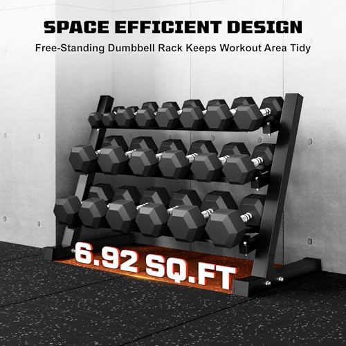 Dumbbell Sets with Rack, Rubber Hex Dumbbells, 160/220/280/360/450/550LBS, Hand Weights with Chrome Handle for Strength Training - color: 450lbs with Rack