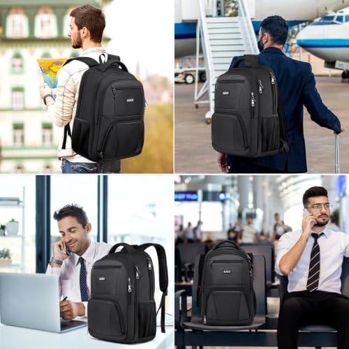 School Backpack for Teen Boys, 15.6 Inch Black Backpack with Laptop Padding | Water Resistant Backpack, Anti Theft,Padded Laptop Compartment, 3D Mesh Back Ventilation System,Trendy College Backpack - color: Black1, size: 15.6 inch
