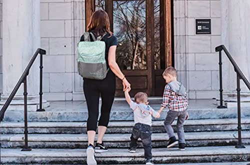 5 Piece Baby Diaper Bag Backpacks with Changing Pad, Wipes Pocket & Stroller Straps
