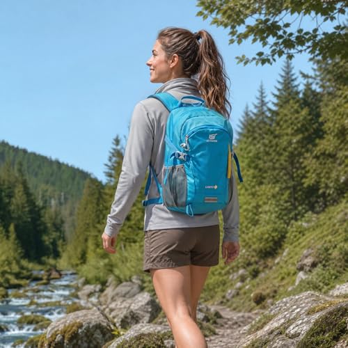 SKYSPER Small Hiking Backpack, 20L Lightweight Travel Backpacks Hiking Daypack for Women Men - color: Lantc20-skyblue, size: 20l