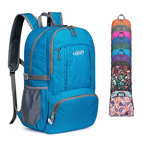 G4Free 40L Lightweight Packable Hiking Backpack, Waterproof Travel Daypack - color: Blue