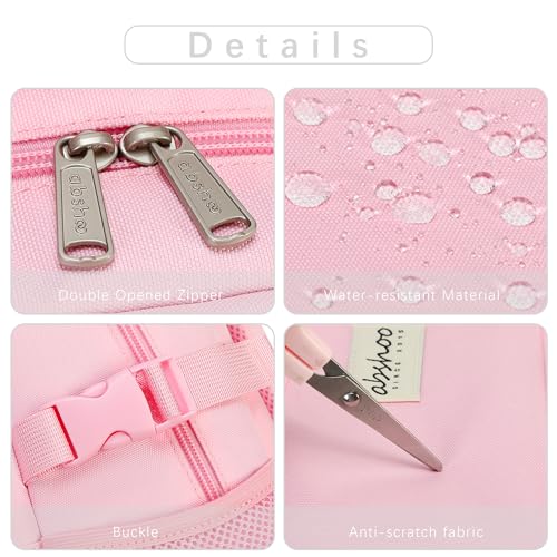abshoo Large Heavy Duty Backpack For School College Bookbag Casual Multi Pocket Travel Backpacks - color: Pink