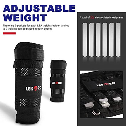 Wrist Ankle Weights with Removable Steel Bars, 1 Pair Adjustable Arm Leg Weights for Men and Women, No Leakage Design, Weighted Wrist Bands for Walking Jogging Yoga Pilates - color: Adjustable Ankle Weights 11 LBS