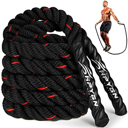 HPYGN Jump Rope, Weighted Jump Rope for Men women, 2.8lb 3.8lb 5lb Heavy Skipping Rope for Exercise, Adult Jumpropes for Home Workout, Improve Strength and Building Muscle,Total Body Workout Equipment - style: 5lb