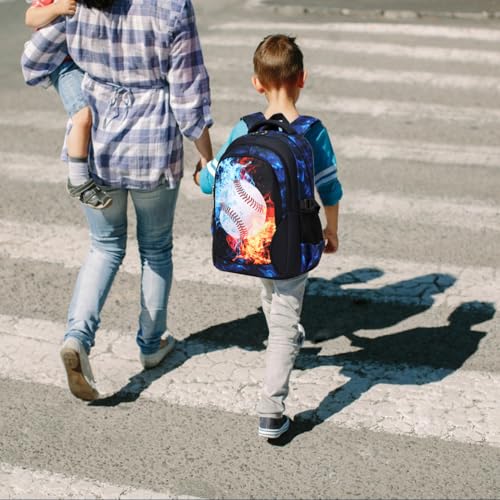 Meisohua Backpack for Boys Elementary Middle School Bags for Boy Kids Bookbags Teenager Casual Daypack Water Resistant Baseball Backpack - color: Blue Baseball Backpack