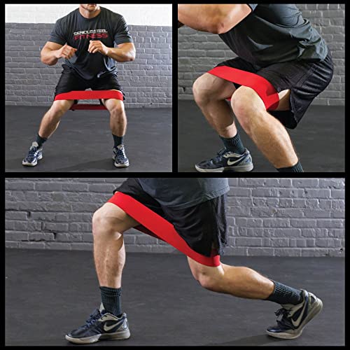Serious Steel Fitness Hip and Glute Activation Band | Squat & Deadlift Warm-up Band for Hips and Glutes - color: Red (Regular - 15" X-Heavy)