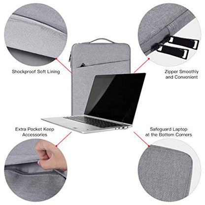 14 inch Laptop Case Sleeve for HP Omnibook 14/ Stream 14/ Chromebook/Elitebook, Lenovo Yoga/IdeaPad, Dell Inspiron Carrying Bag, Light Grey - color: Light Grey, size: 14 Inch