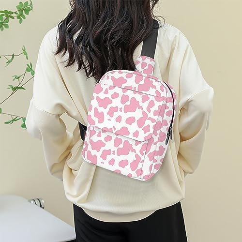 Cute Small Camera Bag with Photographer Camera Sling Bag Waterproof Dslr Camera Case Compatible with Nikon Sony Lightweigth for Women or Men(Pink Western Cow) - color: Pink-l35
