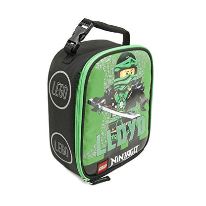 LEGO NINJAGO Lunch Box, Insulated Soft Reusable Lunch Bag Meal Container for Boys and Girls, Perfect for School, or Travel, Meal Tote to Keep Food and Drinks Cold, Hero Green - color: Hero Green