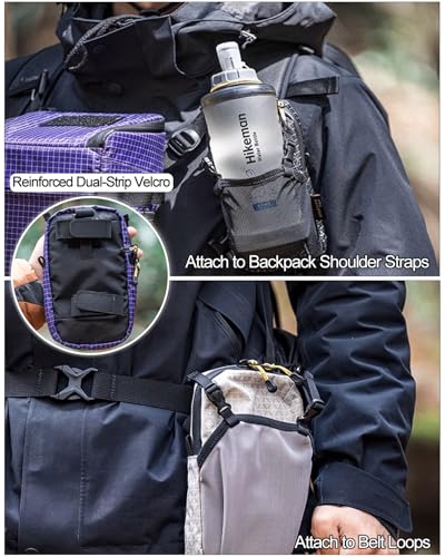 Backpack Shoulder Strap Pouch - Waterproof Strap Pack Phone Pouch, Backpack Strap Pocket Attachment Bag, Small Crossbody Bag Waist Pack for Sports Hiking Camping - color: Grey