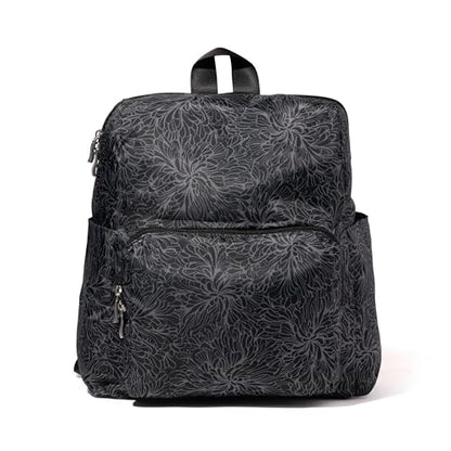 Baggallini Women's Carryall Packable Backpack, Midnight Blossom - color: Midnight Blossom