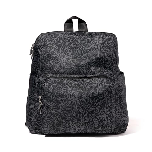 Baggallini Women's Carryall Packable Backpack, Midnight Blossom - color: Midnight Blossom