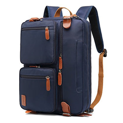 CoolBELL Convertible Backpack Messenger Shoulder Bag Laptop Case Handbag Business Briefcase Multi-Functional Travel Rucksack Fits 15.6 Inch Laptop for Men/Women (Blue) - color: Blue, size: 15.6 Inches