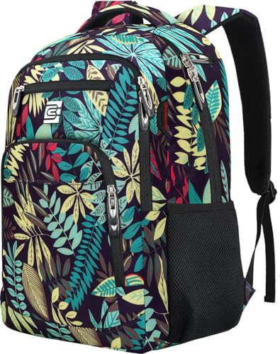 Volher Laptop Backpack,Business Travel Anti Theft Slim Durable Laptops Backpack,Water Resistant College Computer Bag for Women & Men Fits 15.6 Inch Laptop and Notebook - color: Leaf, size: 15.6 Inch, style: Laptop