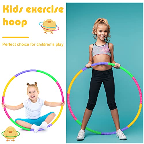 Vinsot Toy Hoop Detachable Plastic Hoops Exercise Equipment Toy Adjustable Rings for Sports Party Game Dance Pet Training - color: Vinsot