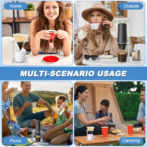 Pour Over Dripper Stand Portable Espresso Machine Stand Office Coffee Stands with Base Suitable for Office,Home,Camping (COLOR:silver)