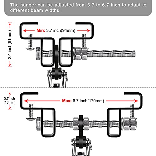 Dolibest Heavy Bag Mount, Punching Bag Hanger, I Beam Hanger, Heavy Bag Hanger for Punching Bag Accessories, Punching Bag Bracket, Beam Hanger with Swivel Hook, Ceiling Mount for Boxing Bag - color: I-beam hanger-360°+ 180° rotation-1Pack