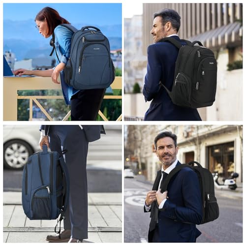 MILADA Travel Backpack For Men Laptop Backpack Women Business Carry On Backpack Airline Approved Fits 16.5 Inch Laptop Bag Work Backpack, Blue - color: Blue