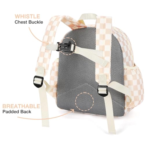 STEAMEDBUN Toddler Backpack Boys Girls 2-4, Preschool Daycare Backpack -12inch - color: Brown Checkerboard, size: Mini-12"H(not fit folder)