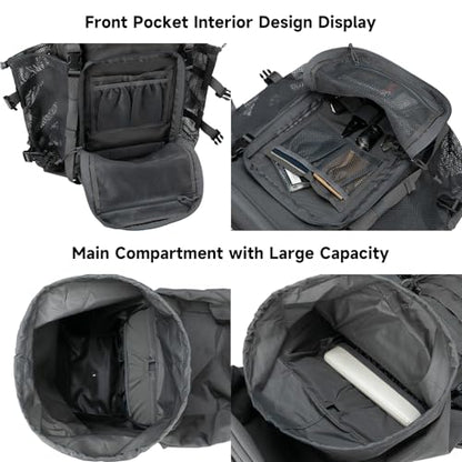 EXCELLENT ELITE SPANKER 40L Camping Hiking Backpack for Men and Women Tactical Military Backpack Large Rucksack Assault Pack Bag for Outdoor Camping, Hiking,Travel Backpacking(Grey - color: Grey