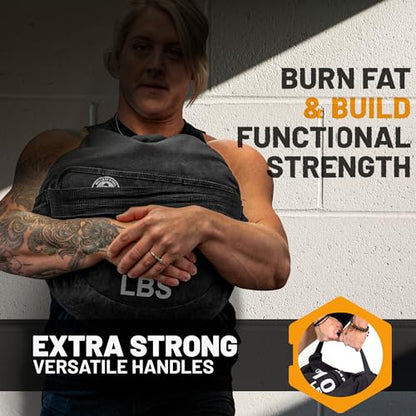 Strongman Sandbag for Working Out [Bells of Steel] Fitness Sand Bag Sacks, Commercial and Home Gym Sand Bags for Weight Training with Handles for Workout - style: 50 lb