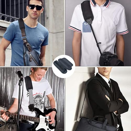 momerch Detachable Shoulder Strap Pad Soft Air Cushion for Laptop Backpack Sport Bag Messenger Guitar Case - color: Black 1pcs