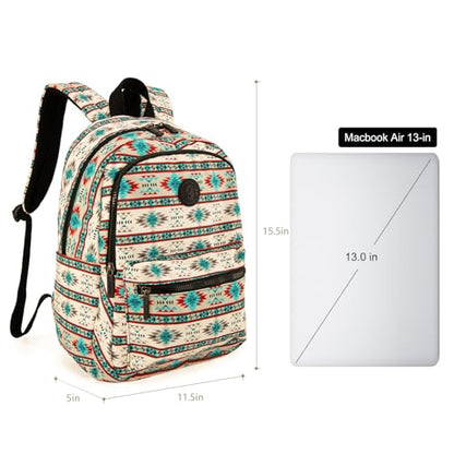 Montana West Backpack for Women Western Travel Backpack Purse Casual Daypack for Laptop College - color: *Aztec Beige