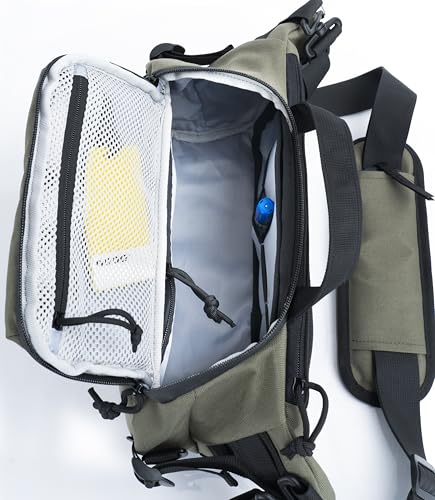 Tactical Sling Backpack Crossbody EDC Pack MOLLE Satchel Bag for Travel, Work, Camping and Hiking 8Liter - color: Black