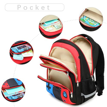 abshoo Cute Game School Backpack For Boys Elementary Kindergarten Kids School Bag (Gamer Black) - color: Gamer Black