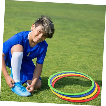 Hemoton 4pcs Agility Rings for Soccer Training Durable Plastic Speed Training Equipment for Enhanced Quickness and Reaction Football Drills