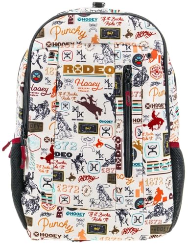 HOOEY Rockstar 20L Backpack - Compact Travel Backpack with Laptop Sleeve - Lightweight, Durable Daypack for Commuting, Hiking & Outdoor Use - Unisex Design (Cream/Burgundy) - color: Cream/Burgundy