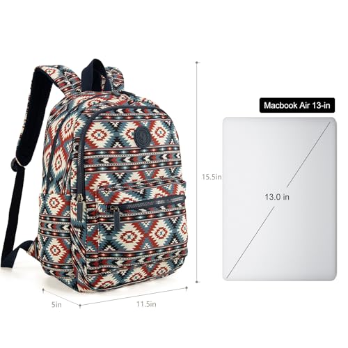 Montana West Backpack for Women Western Travel Backpack Purse Casual Daypack for Laptop College - color: Aztec Bice