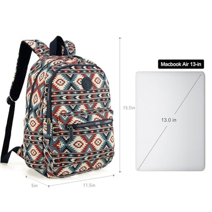 Montana West Backpack for Women Western Travel Backpack Purse Casual Daypack for Laptop College - color: Aztec Bice