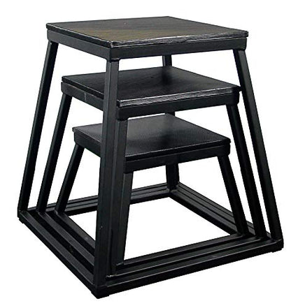 Ader Plyometric Platform Box Set- 12", 18", 24", 30", 36" and 42" Black