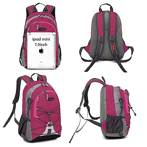 Bseash 10L Small Hiking Backpack for Kids Ages 3-6 Girls Boys Under 4 feet - color: Rose Red
