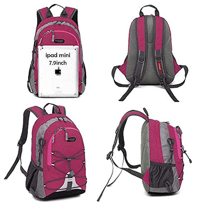 Bseash 10L Small Hiking Backpack for Kids Ages 3-6 Girls Boys Under 4 feet - color: Rose Red