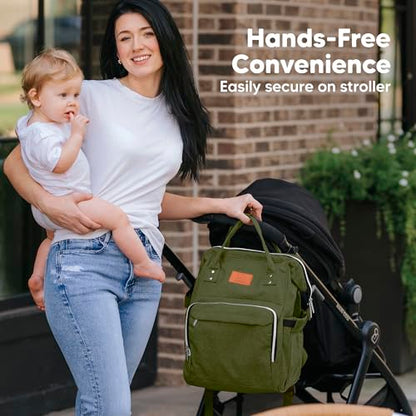 KeaBabies Baby Diaper Bag Backpack - Large Baby Bag for Boys, Girls, Waterproof Multi Function Travel Diaper Backpack with Changing Pad, Durable Travel Essentials for Moms and Dads (Coffee Brown) - color: Coffee Brown