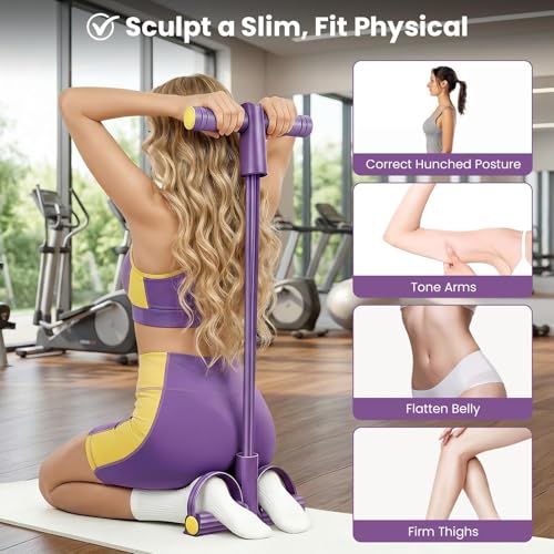 2026 Upgraded 8 - Tube Pedal Resistance Bands with Handles - Ultra - Strong Tension for Full - Body Workout - Ideal for Home, Office & Travel Fitness(Purple)