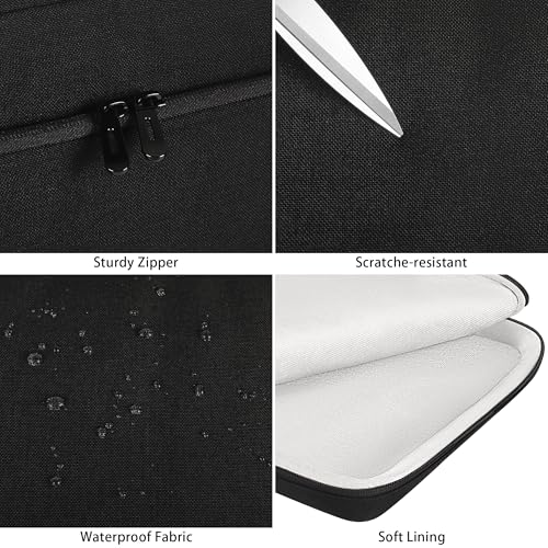 DOMISO 360 Protective Laptop Sleeve 15.6 inch Laptop Case with Handle Laptop Carrying Case for 15 inch MacBook Air/Pro Laptop Case 15.6 inch Compatible with MacBook Air 15 inch M3 2024,Black - color: Black, size: 15-15.6 inch